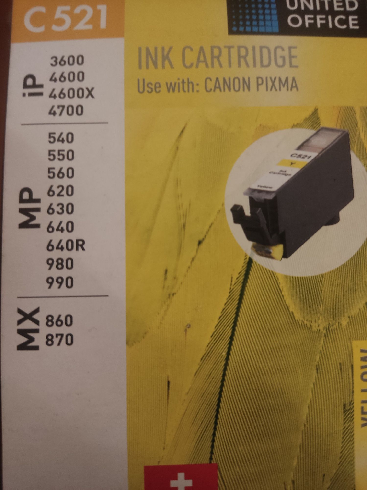 Carsuse cerneală United Office ptr Canon tip bleu, purpuriu și galben