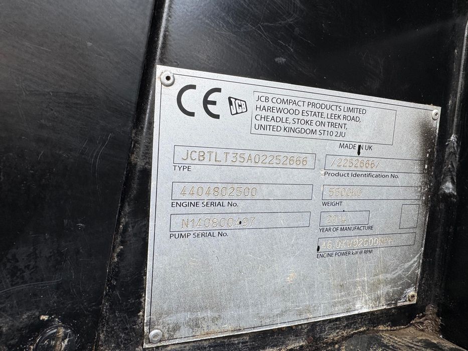 Jcb Teletruk brat telescopic  35D 4x4 diesel service facut an 2014