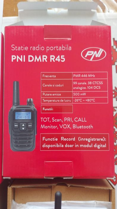 Set stații radio PNI DMR R45, analogic și digital, 2W