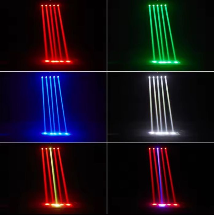 5 LED Moving-Head bar, 4in1, DMX, 180W, RGBW