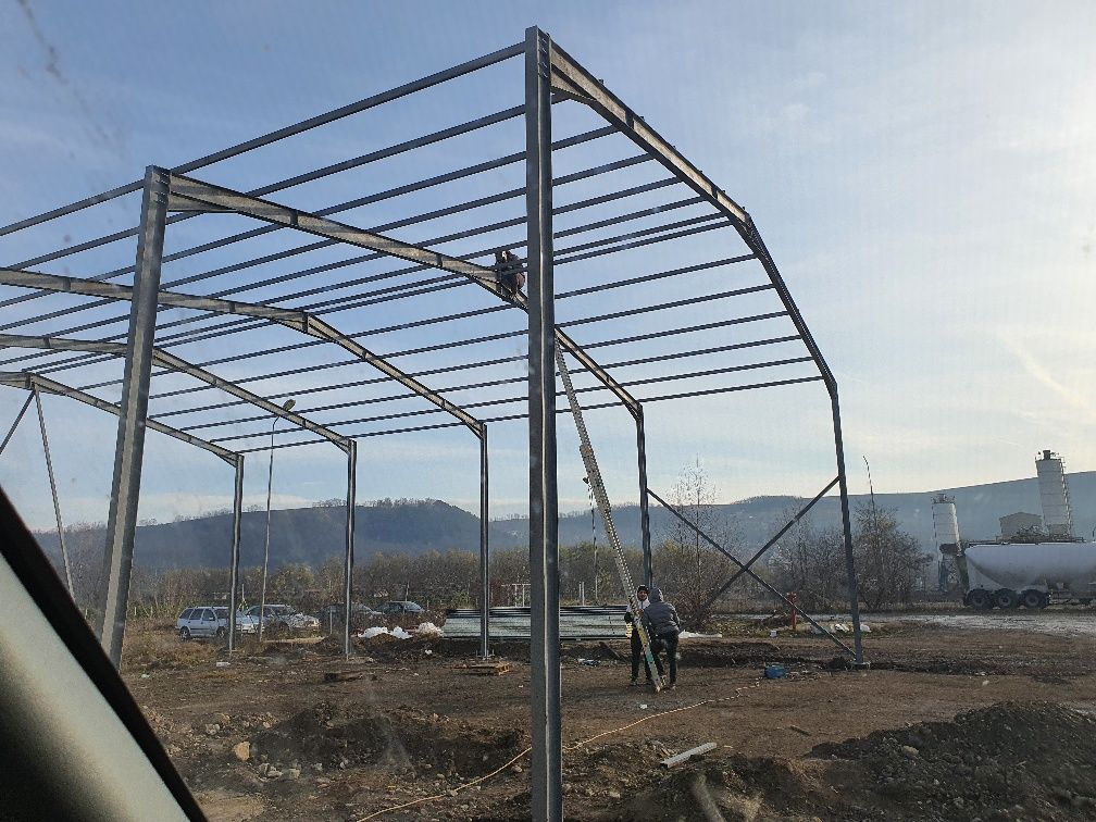 Hala 10x20m structura metalica schelet complet hala cu montaj livrare