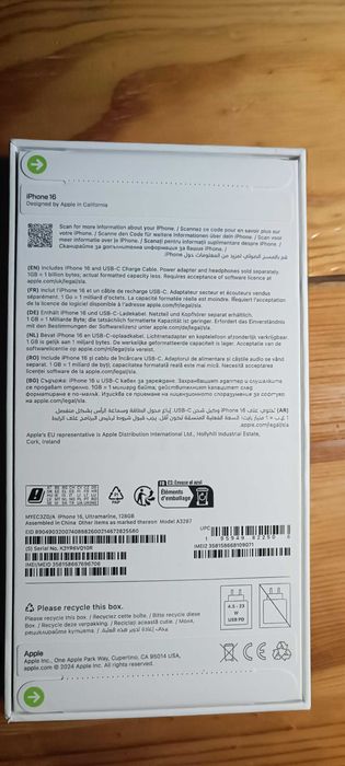 iPhone 16 128 Ultramarine - Неразпечатан гаранция 36м