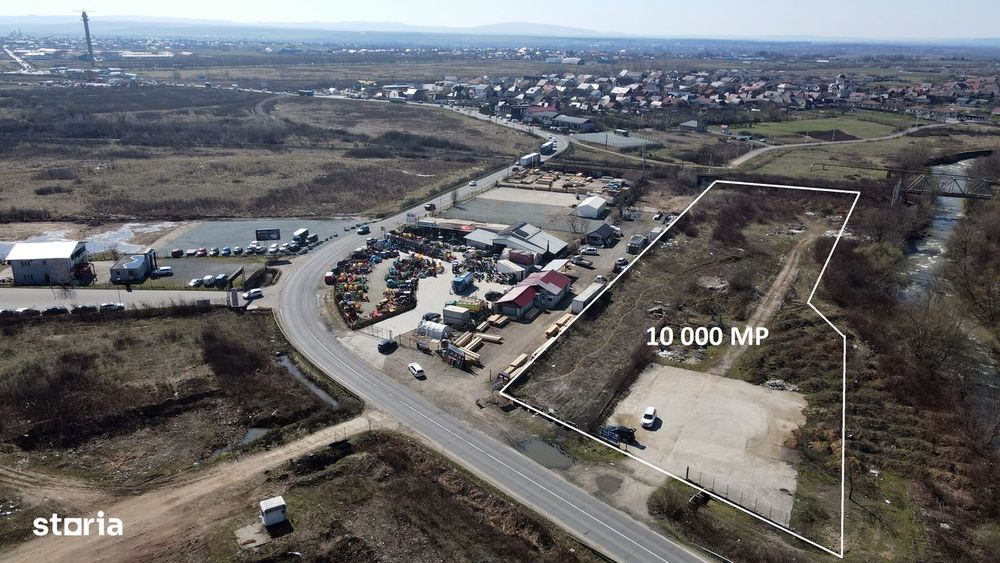 Teren pentru hale/depozite – 10.000 mp, deschidere 65 m – Str. Europa