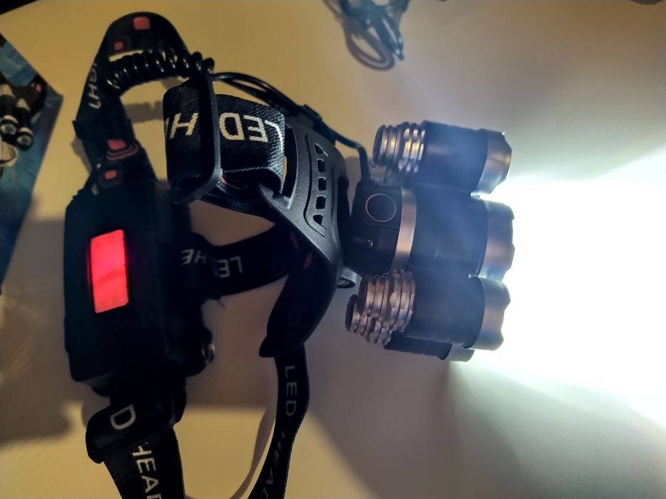 Lanterna de cap cu 5 LED-uri Cree XML T6