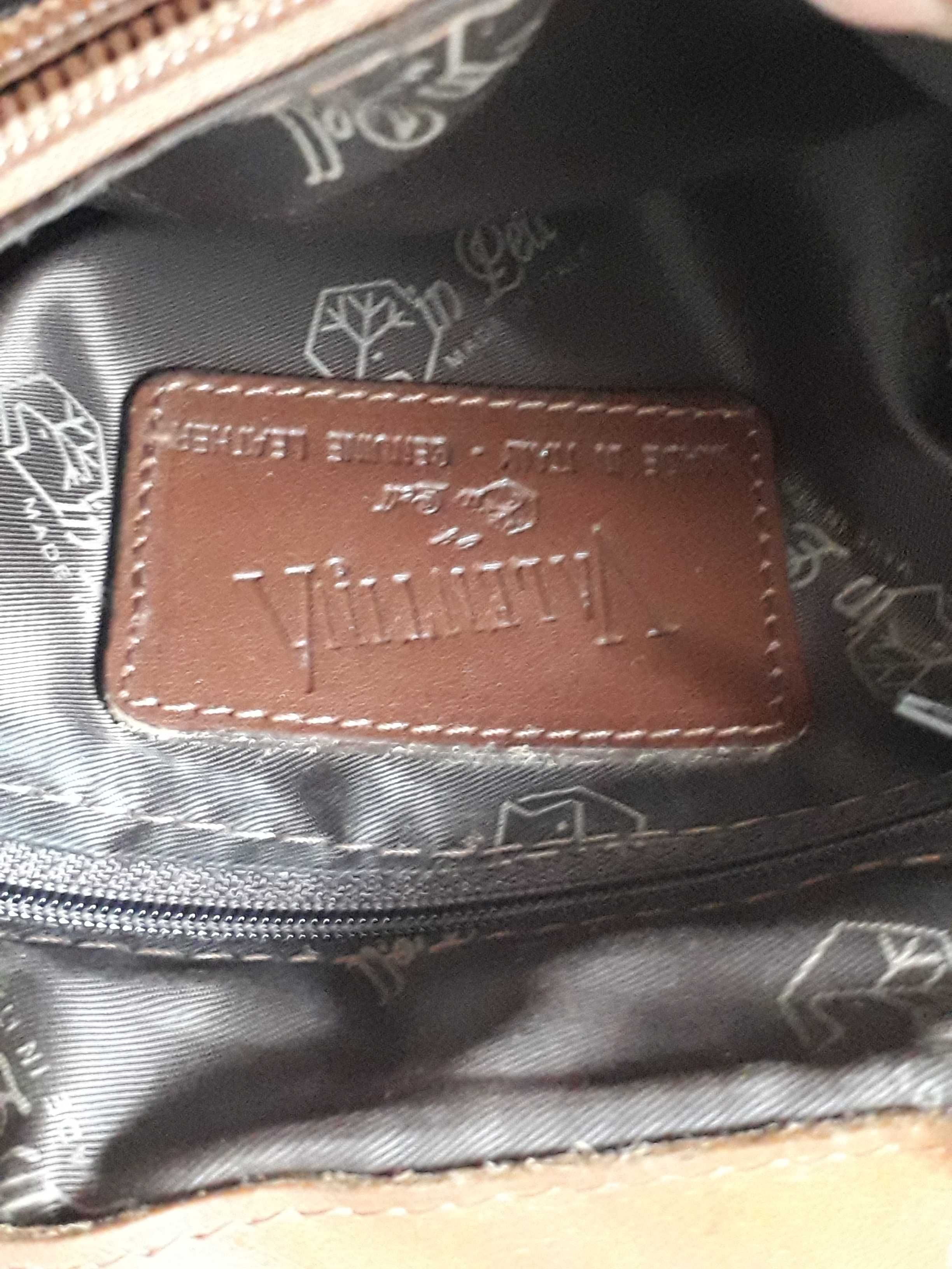Италианска луксозна кожена чанта Valentina