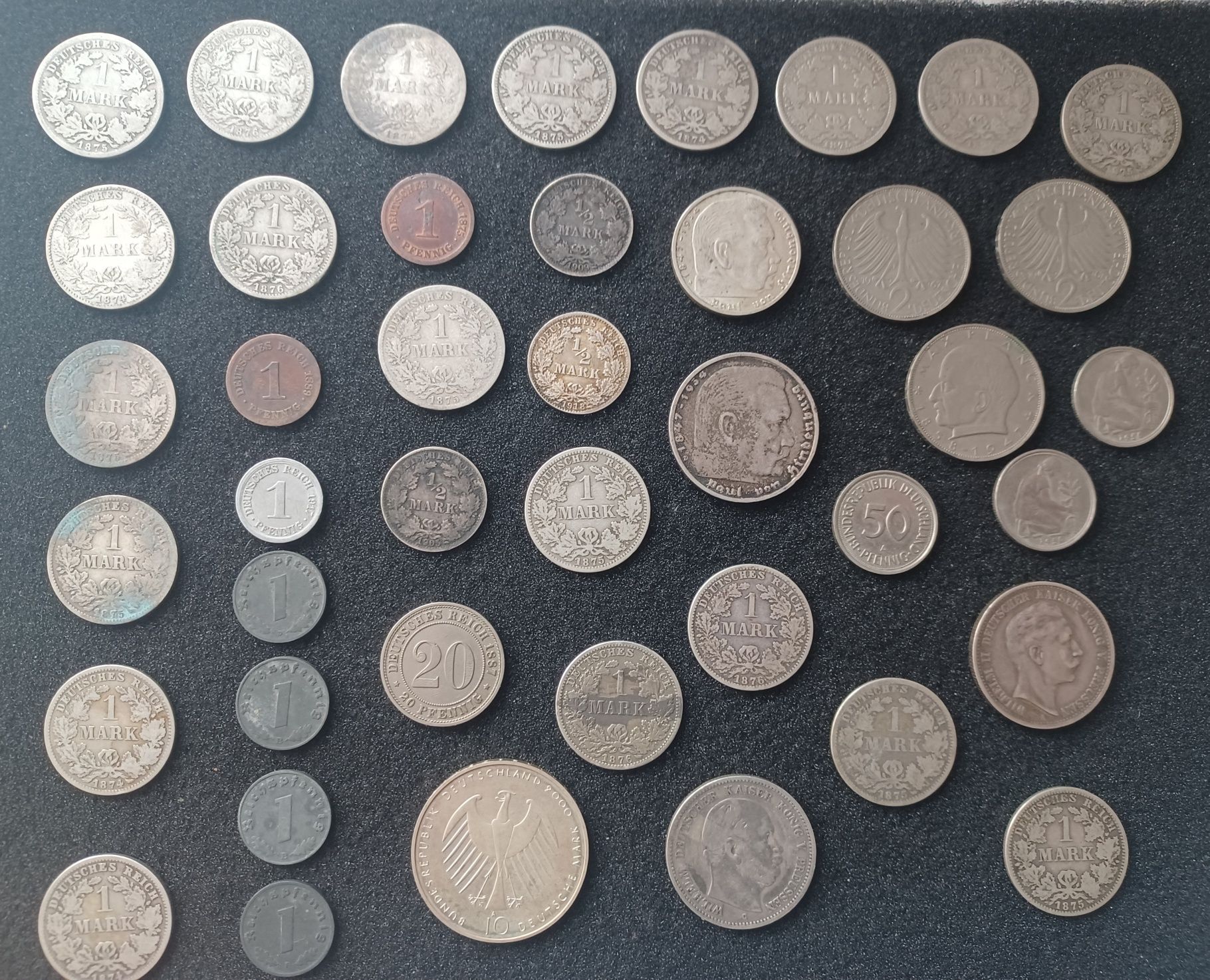 Colectie monede Germania 1 marca, 2, 3, 5 marci, pfennig 3. Reich