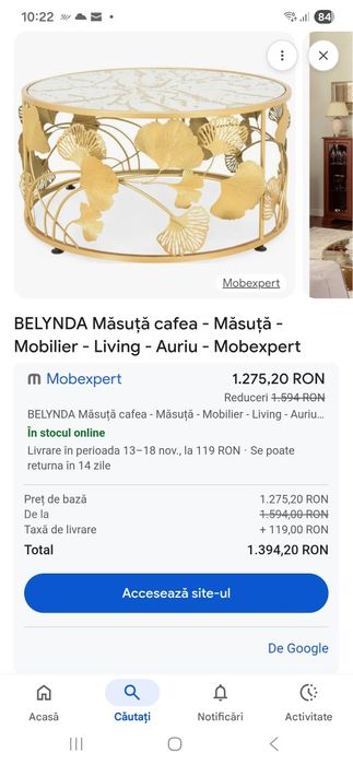 Masuta de cafea deosebită