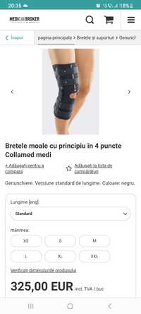 Orteza genunchi cu prindere in 4 puncte Collamed Medi