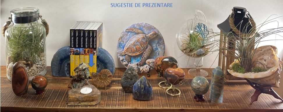 Cristale/Minerale - Azurit/Ochi de Tigru/Amonit - set decorativ