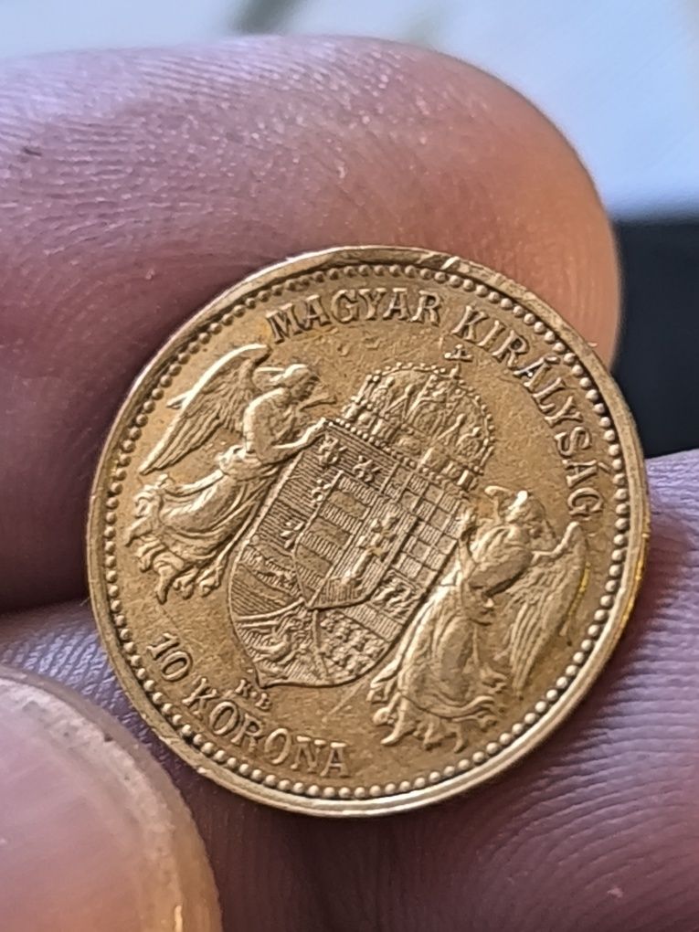 10 корони 1905 год,имп, Франц Йозеф, Злато 3.39 гр,900/1000 (21.6 к )