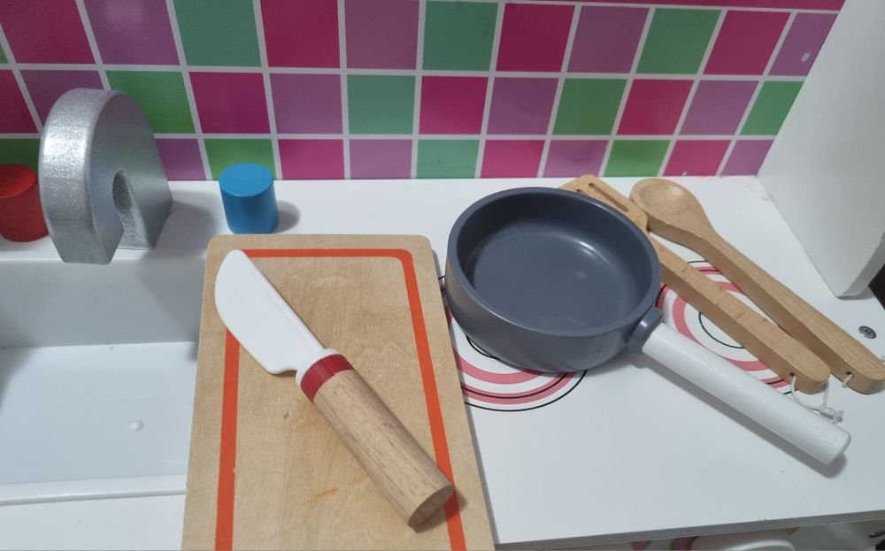 Casa papusi si bucatarie 2 in 1 lemn