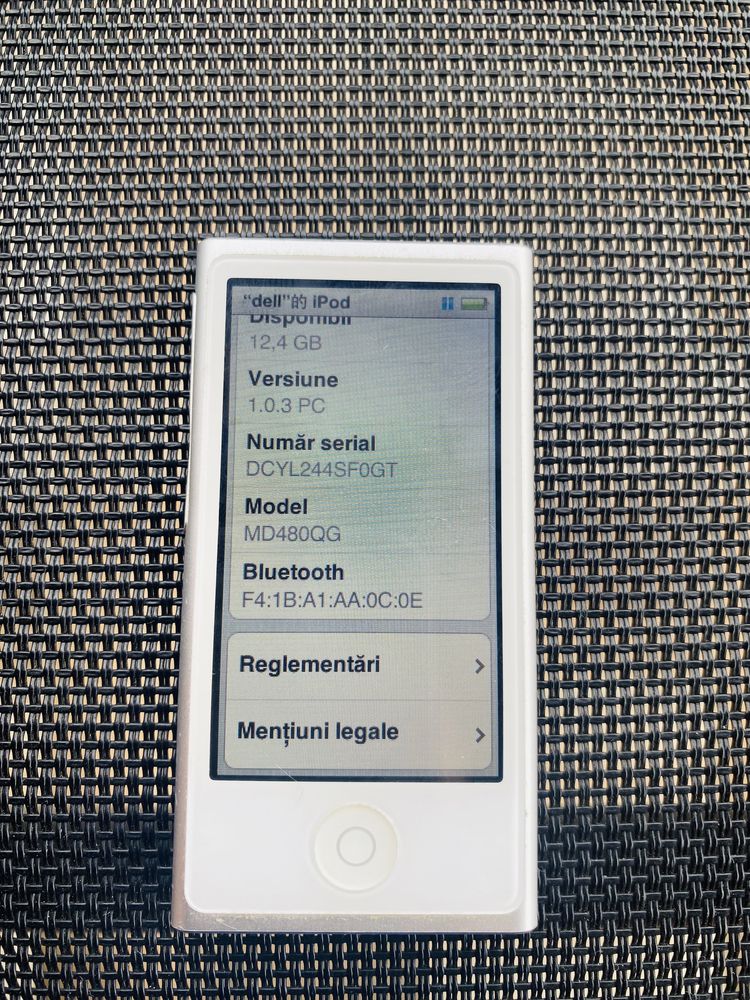 iPod Nano 7th Generation Silver 16GB A1446