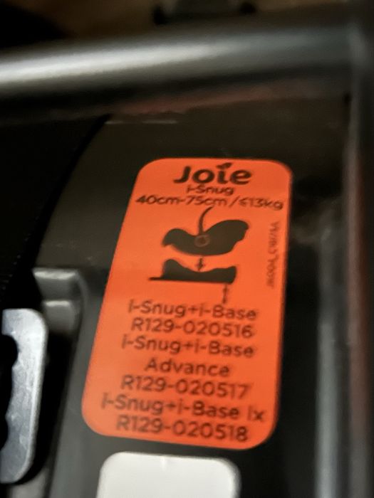 Scoică mașină Joie I-Snug 0-12 luni insertie nou nascut