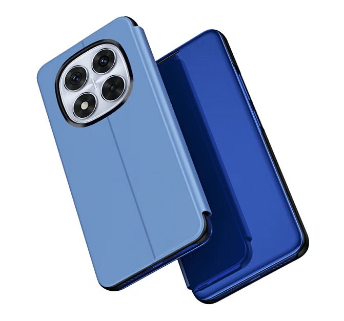 Огледален Калъф Тип Тефтер за Xiaomi Redmi Note 14 Pro 5g Светло син