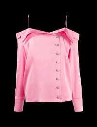 Розова сатенена риза Balmain