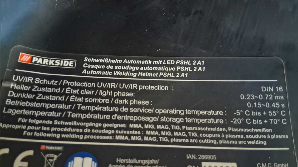 Masca sudura automata Parkside