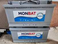 Acumulatori baterii solare rulota autorulota AGM Monbat 95ah  x2