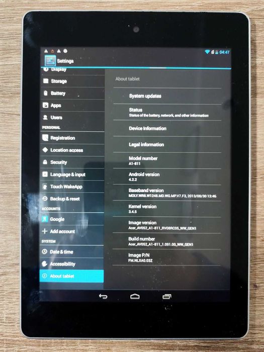 Таблет Acer Insomnia A1