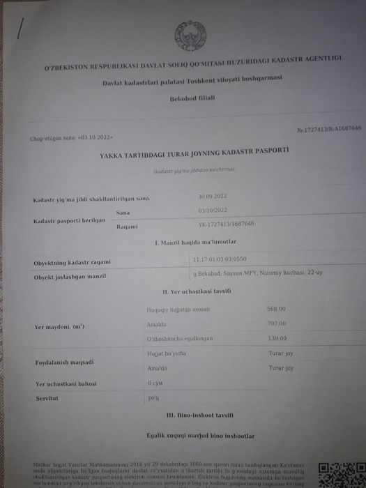 Sayhun mahalla Nizomiy 22 uy