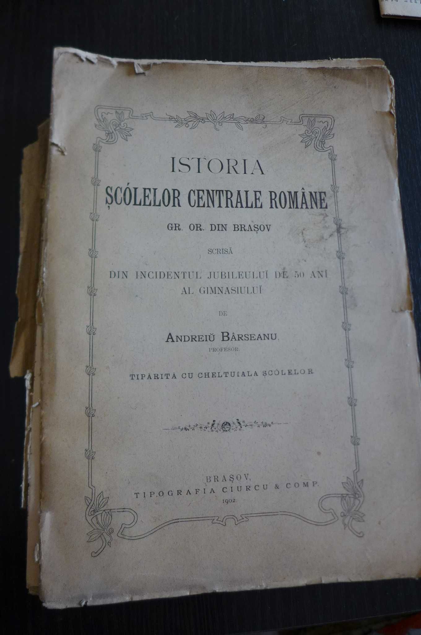 A. Barseanu Istoria scolelor centrale romane gr. or. din Brasov - 1902