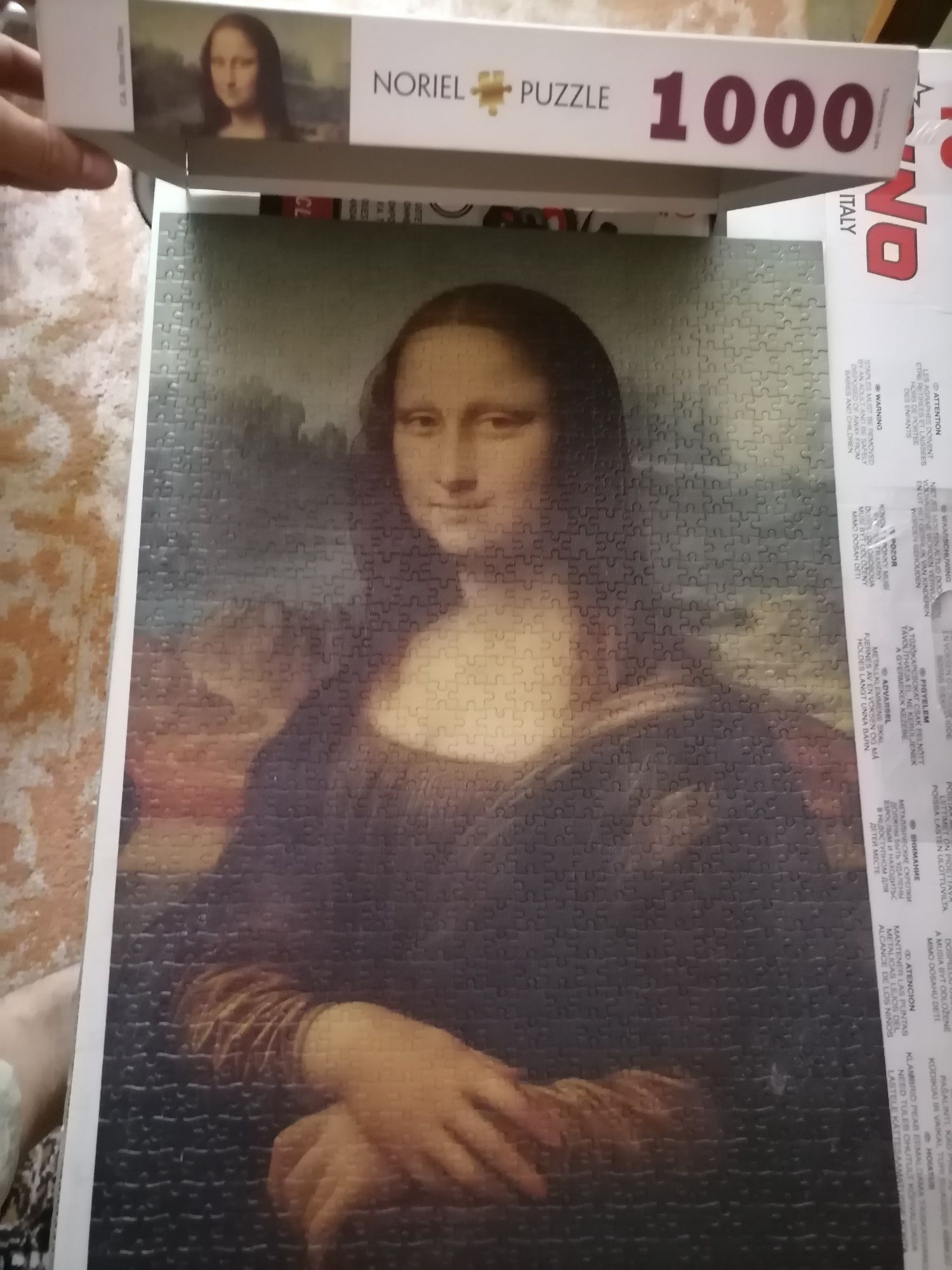 Puzzle noriel 1000 piese 50x70 cm,, Monalisa" montat.