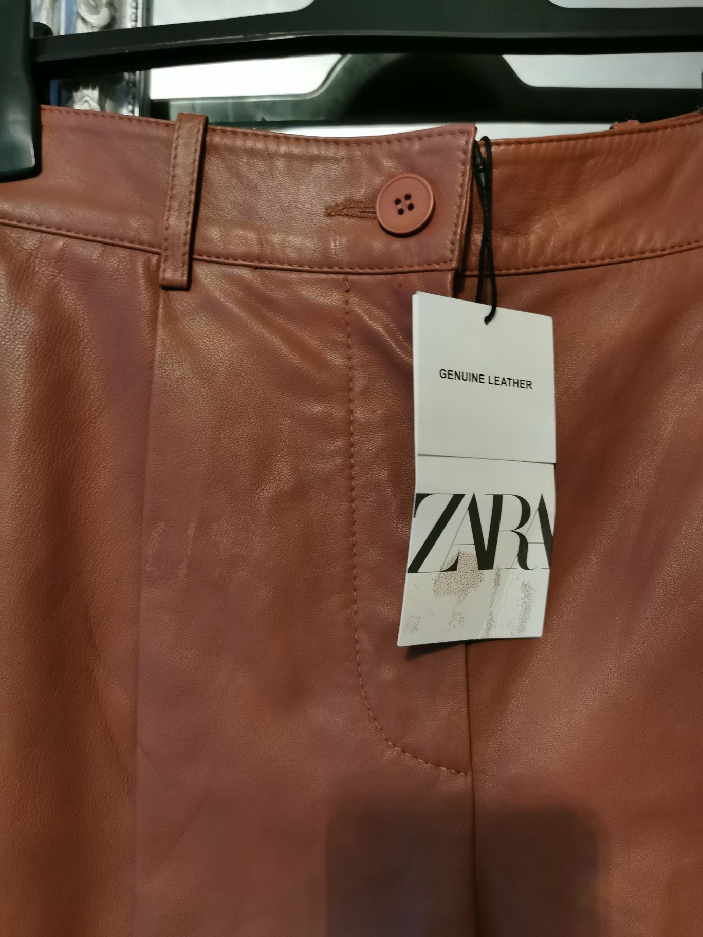 NOU Zara bermude piele naturala