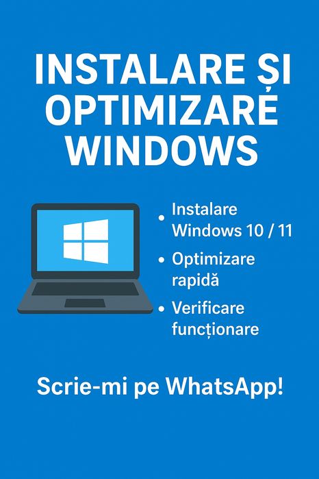 Instalare & Optimizare Windows – Rapid, Sigur Și Ieftin