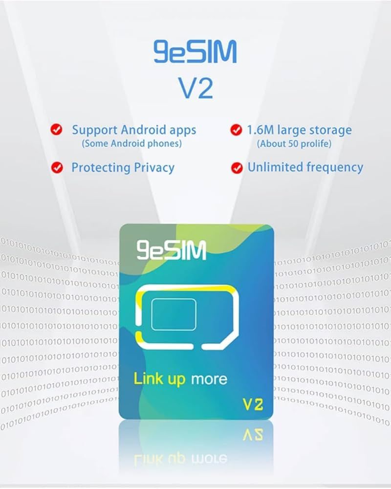 Физическая eSIM карта. Позволяет использовать eSIM в любом Android  9+