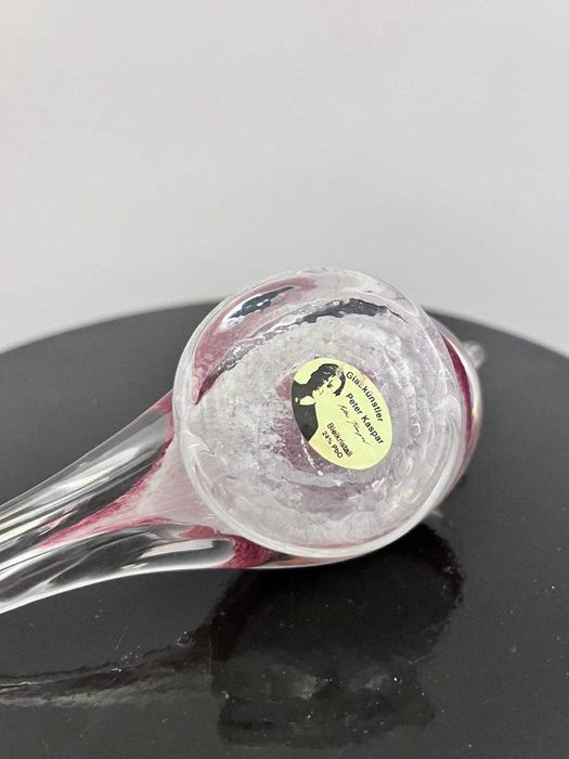 Set 2 bibelouri figurine bibelou semnate Bleikristall Peter Kaspar