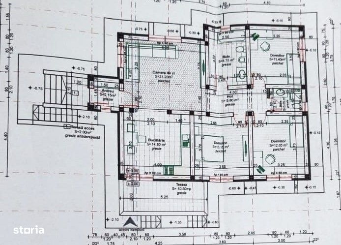 IASI– Valea Lupului– Casa plan parter cu 4 camere+ garaj- 460 mp teren