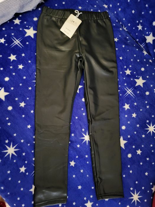 Colanti piele îmblăniti pentru fete