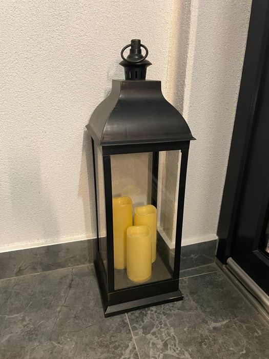 Felinar decorativ electric cu lumânări LED