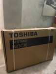 Suport TV&Media Toshiba MV3C30, metal negru, plastci si sticla