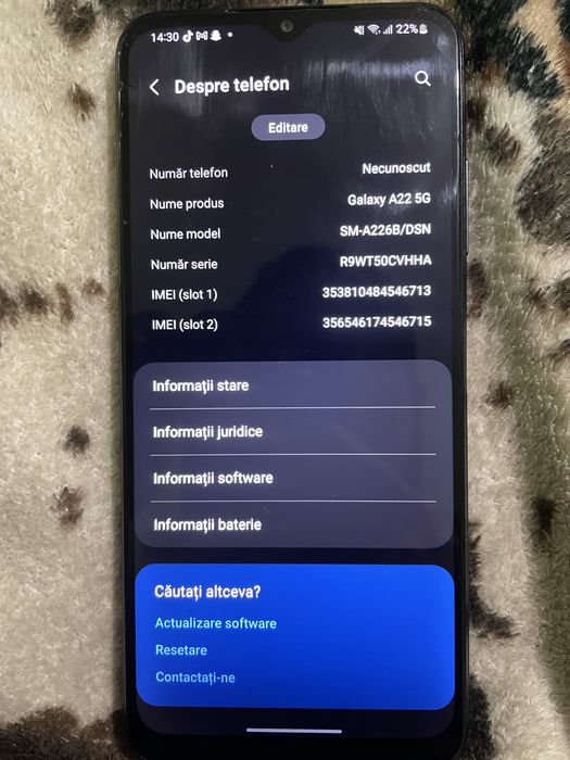 Vand samsung galaxy a22 5G, 64GB, 4 RAM