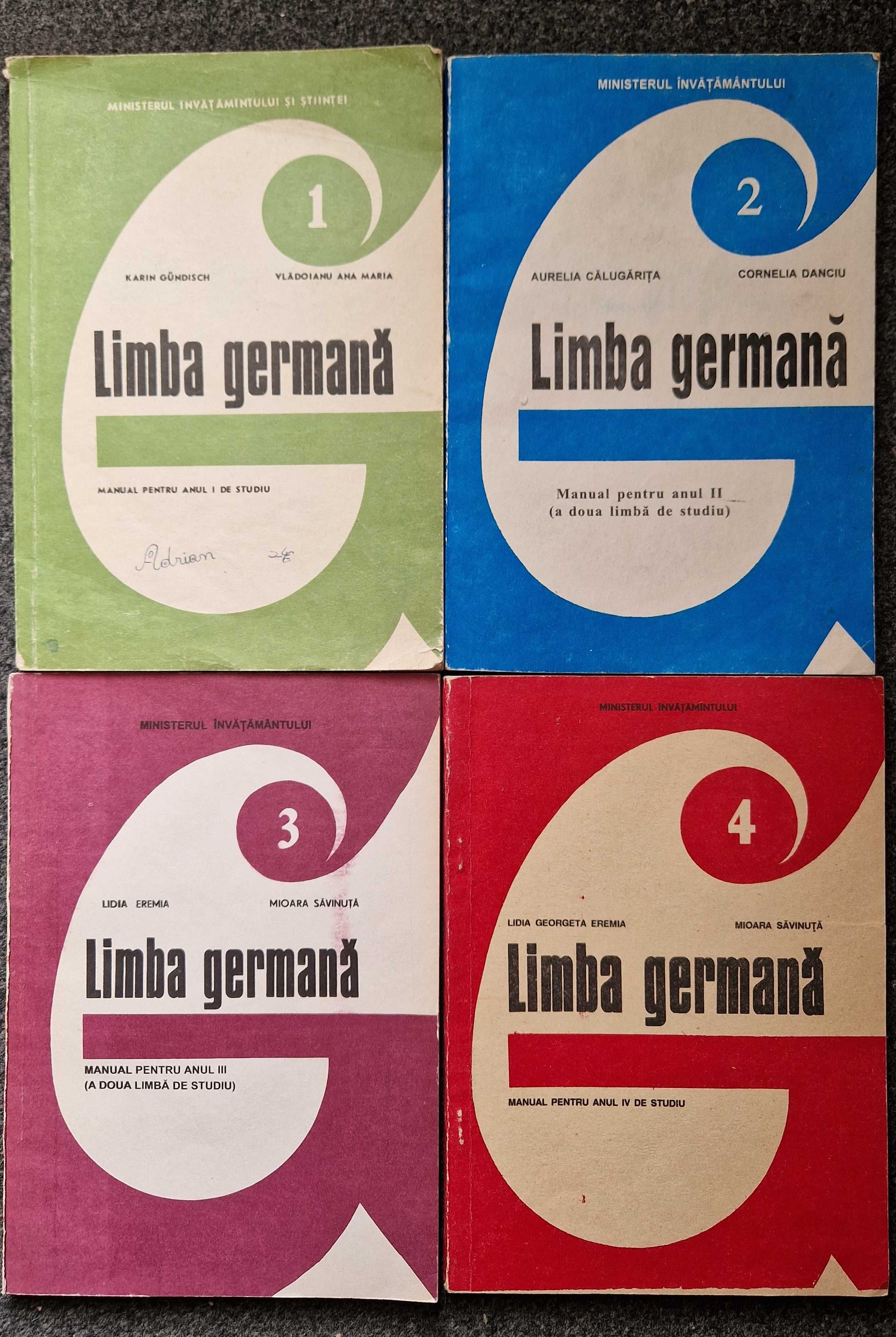 LIMBA GERMANA Manual pentru anul 1 + 2 + 3 + 4 studiu Eremia, Savinuta