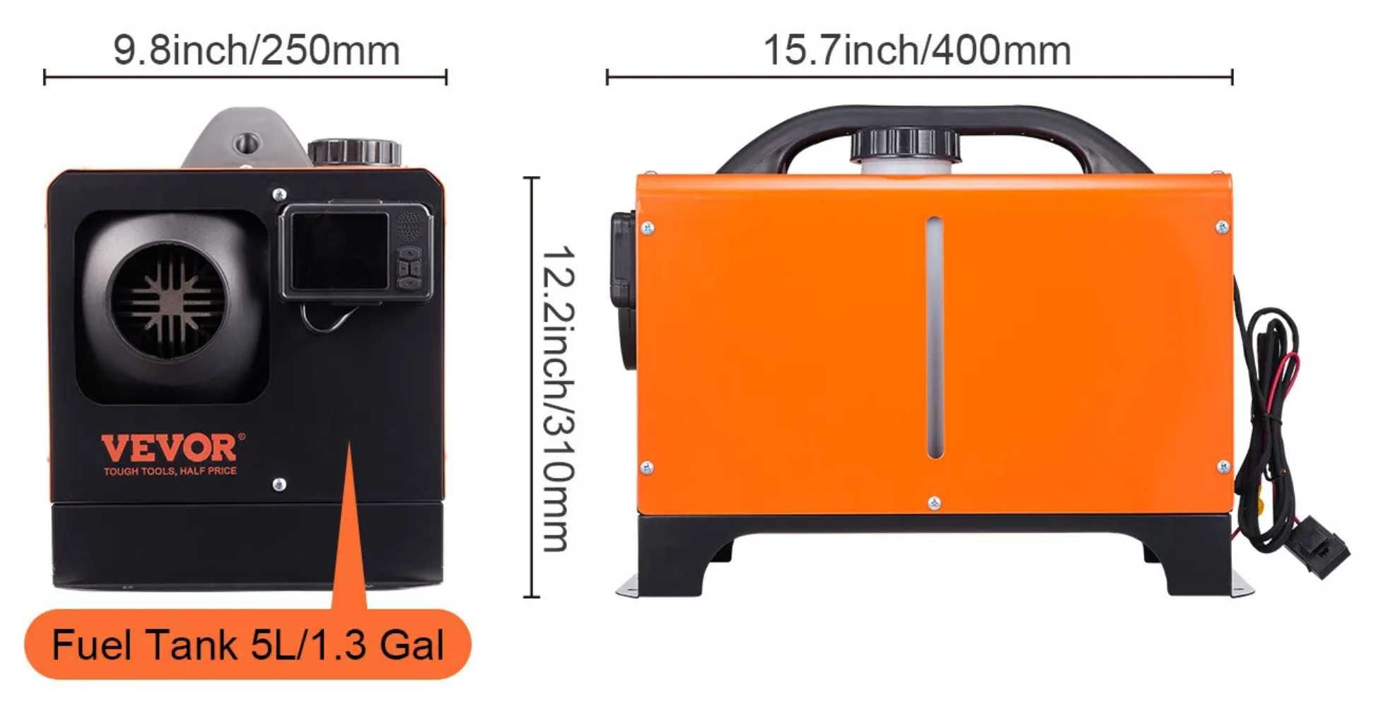 ПРЕНОСИМА Дизелова суха печка VEVOR 8 kW - 12 V,  с Bluetooth