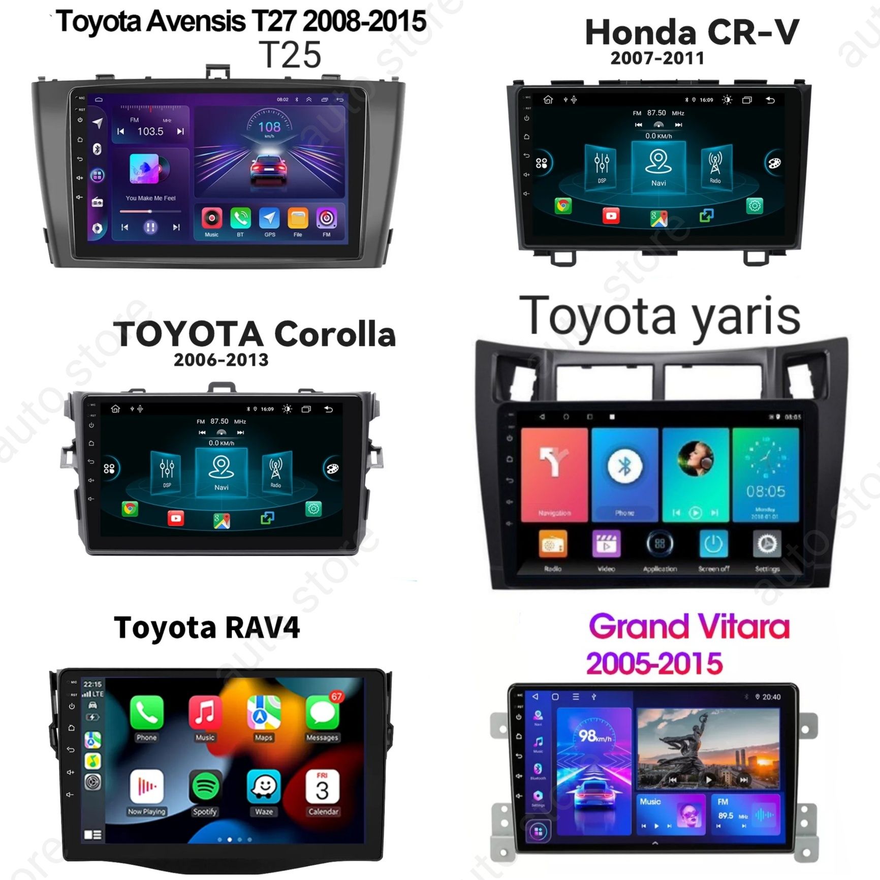 TOYOTA 9 инча ANDROID навигация тойота SUZUKI HONDA CRV андроид