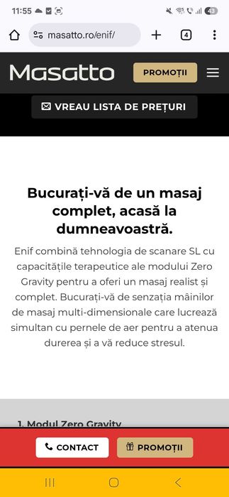 Vand fotoliu de masaj Enif by Masatto