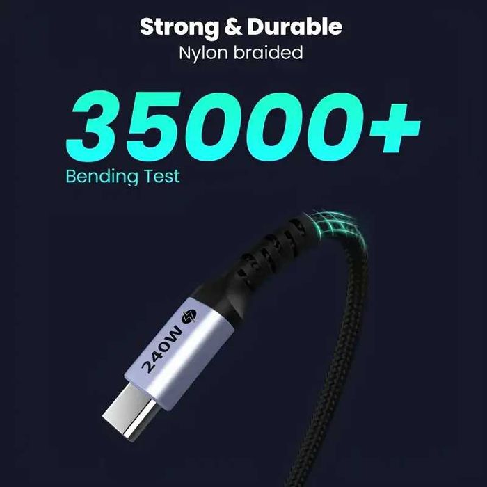 Кабел за бързо зареждане PD3.1 Мощност 240W/USB Type-C до USB-C 8K60Hz