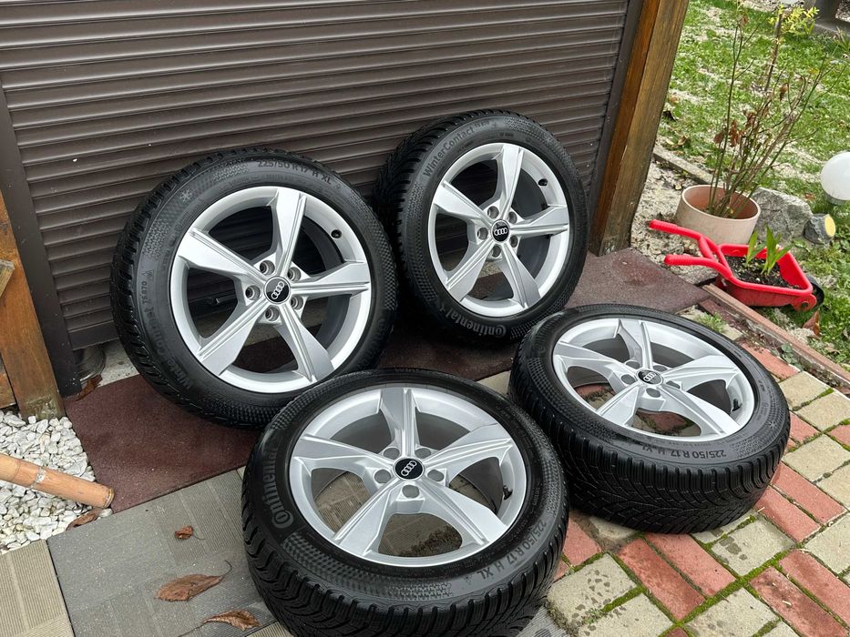 Jante Audi R17 anvelope iarna 225/50/17 Continental dot 2024