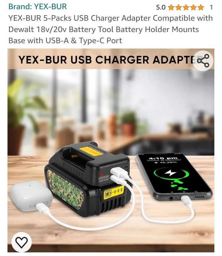 Зарядни за батерии Makita и Dewalt 18V