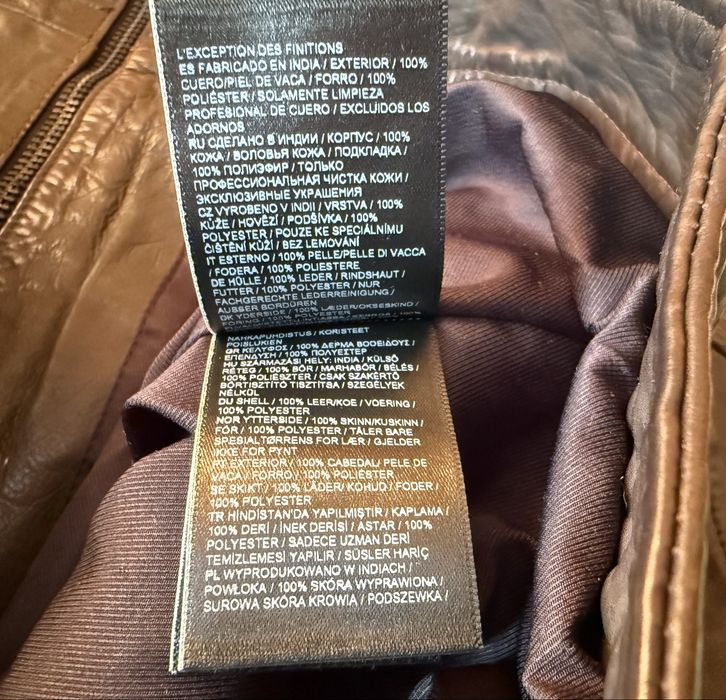 Superdry Leather Jacket ОРИГИНАЛНО мъжко кожено яке - M