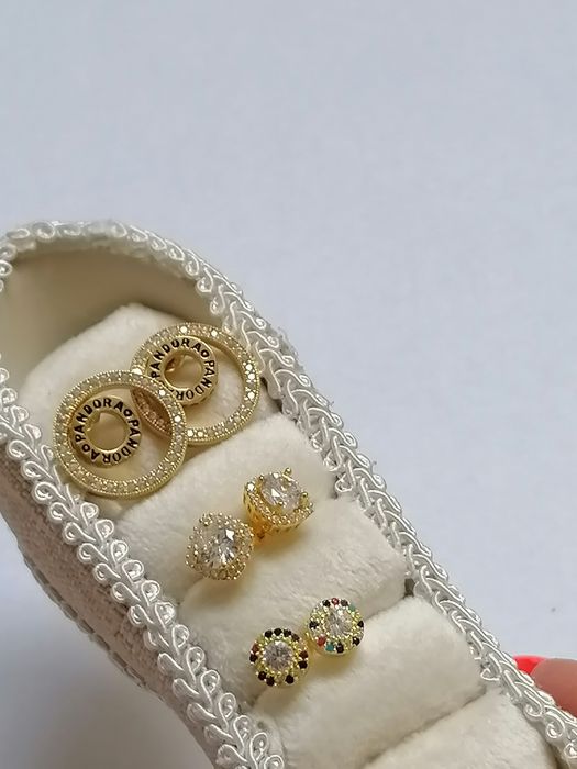 Cercei din argint aurit 925