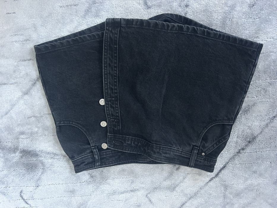 Пола панталон дънкови къси Зара