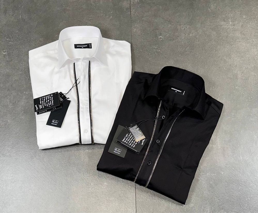 Camasa Dsquared 2 Calitate Premium Alb si Negru