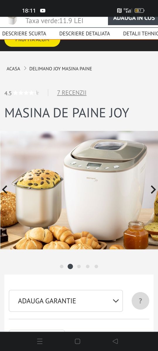 Mașină de făcut pâine Delimano