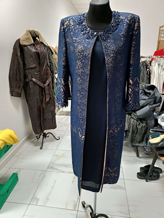 Комплект платье и кардиган