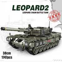Tanc Leopard 2, jucarie modulara din 1747 piese, 38cm, varsta 6+