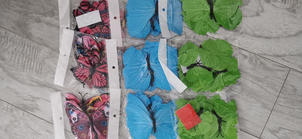 12 бр 3D  магнитни пеперуди