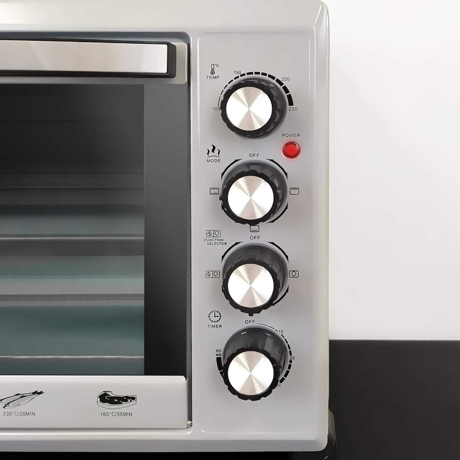 Мини фурна Grunkel HR‑38 Silver – 38 л, 2000 W с лек ДЕФЕКТ